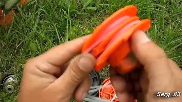 как заменить леску в тримерной головке бензокосы, мотокосы Ижмаш Industrial Line GT 4350 смотреть онлайн