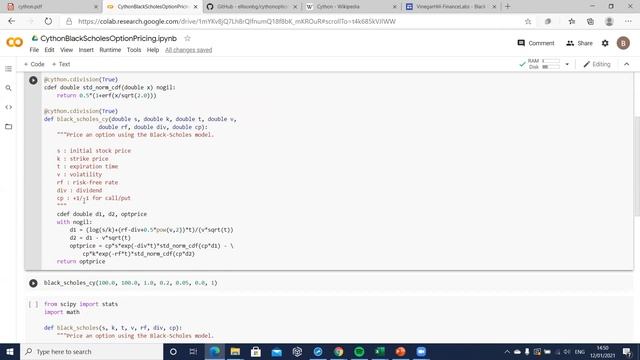 Cython for Python speeding up mathematical operations using c inspired syntax in Google Colab смотреть онлайн