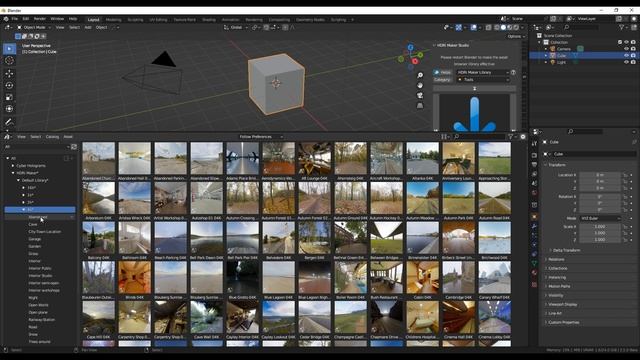 How to Make Asset Browser library in HDRi Maker Studio Addon in Blender смотреть онлайн