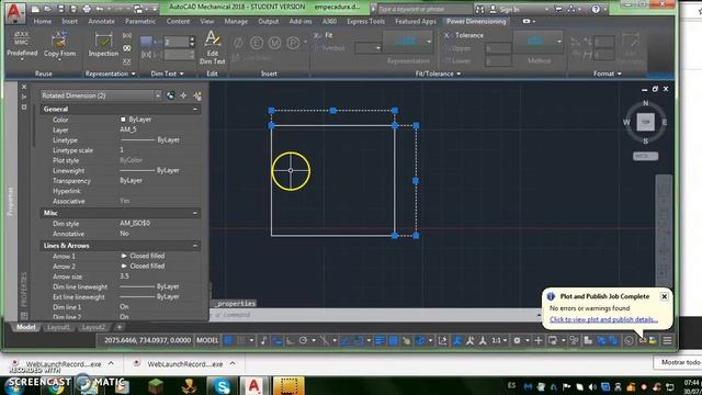 Curso de AutoCAD Ajuste del tamaño de cota смотреть онлайн