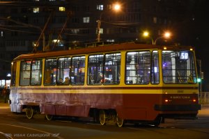Ночная жизнь Питерского трамвая ТС-77