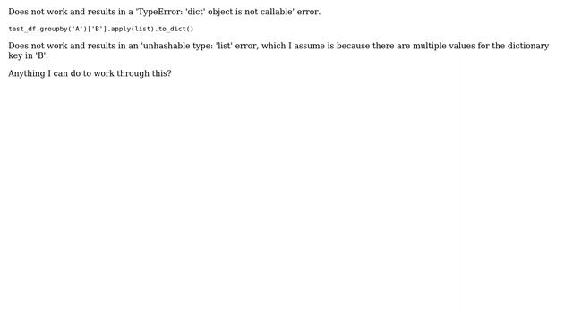 How can I create a dictionary between two columns within a pandas dataframe if each column has... смотреть онлайн