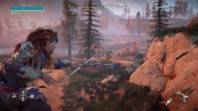 Horizon Zero Dawn Охотничьи угодья Нора Брёвна Сверхвысокий смотреть онлайн