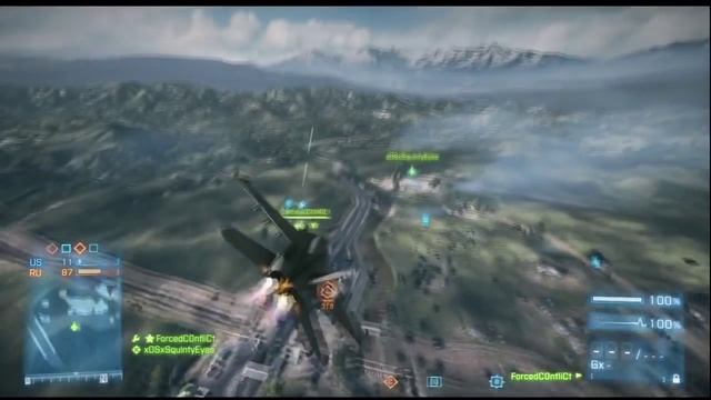 Battlefield 3 Fighter Jets Gameplay with tips смотреть онлайн