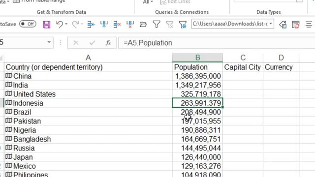 Excel New Data Types - You Got To See This- It's So Cool