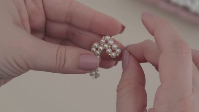 Easy DIY Pearl Necklace: How to Make Beaded Necklace & Earrings | Handmade Aesthetic Jewelry Making смотреть онлайн