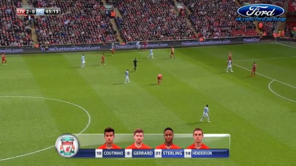 Liverpool FC vs Manchester City full match  2 half 13/04/2014 @ford.autozap