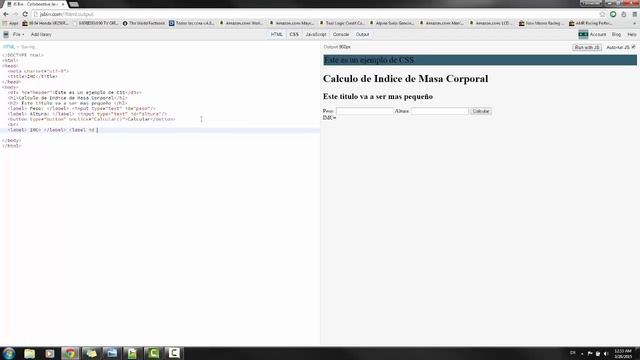 JSBIN - HTML - JS смотреть онлайн