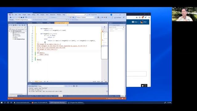 Python Extending BST to include Height method смотреть онлайн