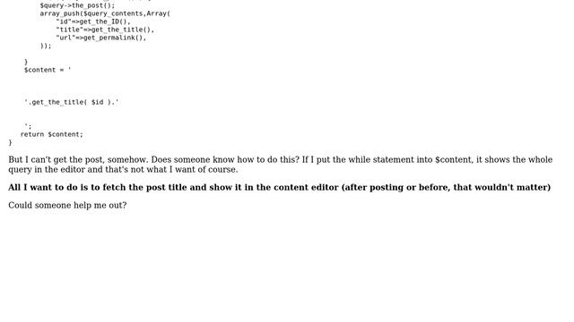 Wordpress: How to show post title in content editor in backend? смотреть онлайн