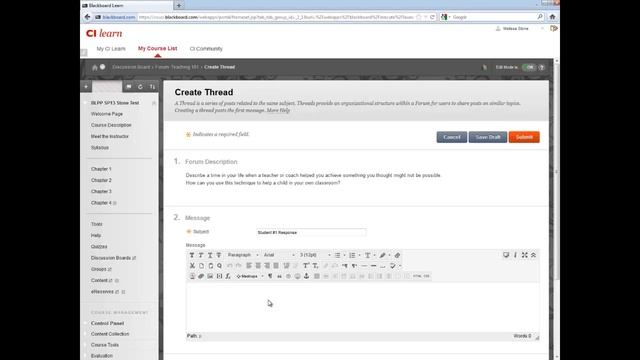 Creating a Discussion Board Thread смотреть онлайн