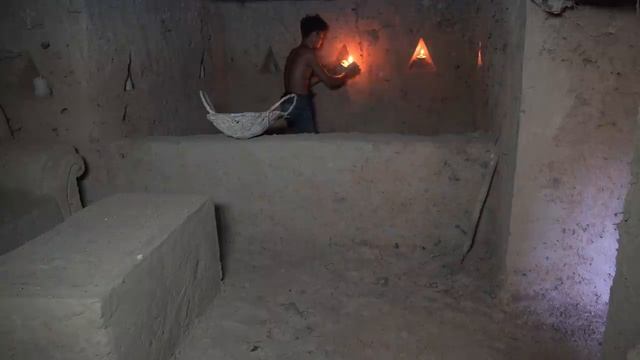 30Days Building Underground House With Swimming Pool And Decoration Underground Room
