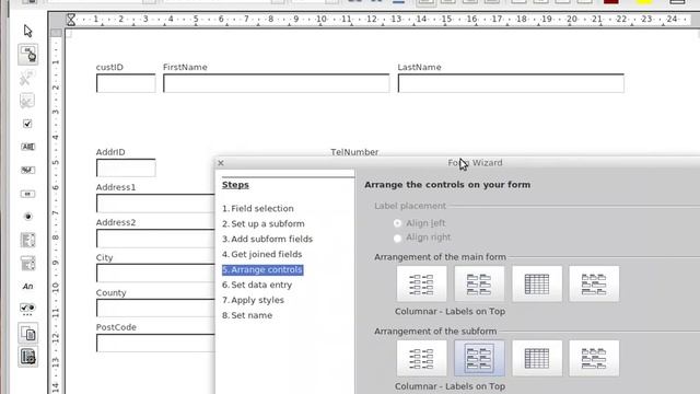 LIBREOFFICE BASE - CREATING A FORM WITH A SUBFORM FROM SCRATCH смотреть онлайн