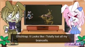 Glitchtrap and Vanny React to: Glitchtrap Meets Vanny [FNAF SFM] | Gacha Club