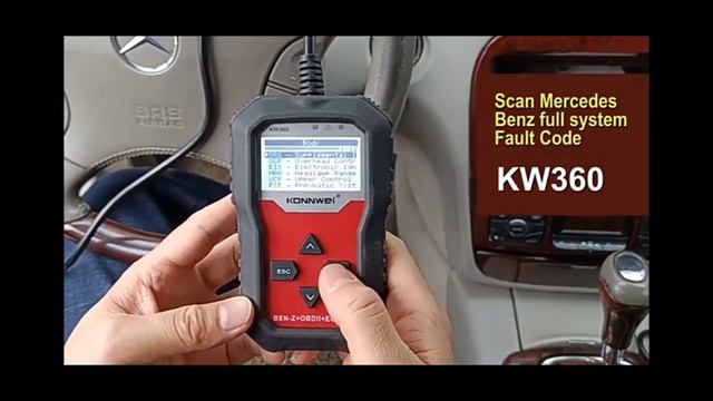 full system obd2 for Mercedes Benz. Konnwei kw360 смотреть онлайн