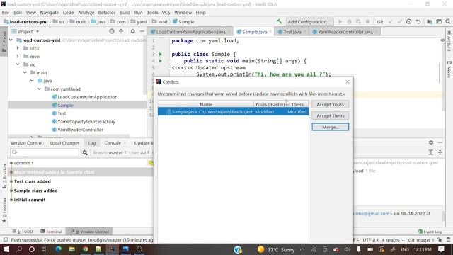 How to resolve merge conflict | Resolve git merge conflict смотреть онлайн