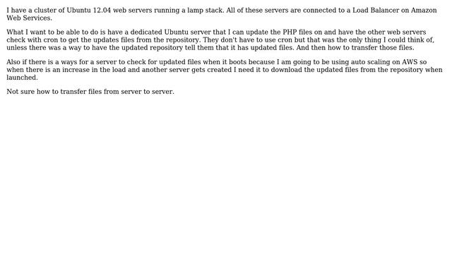 DevOps & SysAdmins: Ubuntu web server cluster checks Ubuntu repository for script updates with cron смотреть онлайн