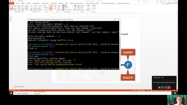 USF - COP 4931 - Hand's On DevOps - Rebase Tutorial смотреть онлайн