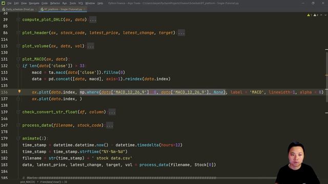 Python for Finance #26: Live Volume, MACD & RSI Chart Plotting for Algorithmic Trading Platform смотреть онлайн