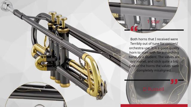 EASTROCK Bb Trumpet Nickel Engraved Standard Trumpet Instrument смотреть онлайн