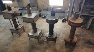 Печь для гаража на отработке.