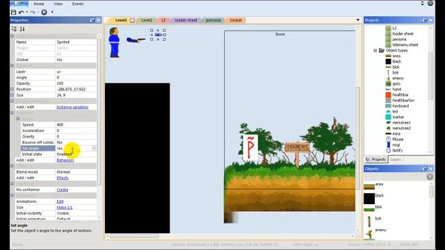 Урок 20 . Construct 2 . Учим персонажа стрелять и уничтожать врагов. смотреть онлайн
