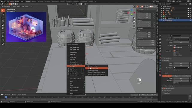 Моделируем  Логово Ведьмы Blender 2.9 |  3d Illustration | Blender Isometric