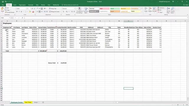 6.4 Excel 2016 Changing Row Height and Column Width смотреть онлайн