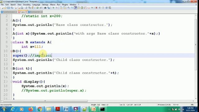 # 69 - super keyword Java program смотреть онлайн