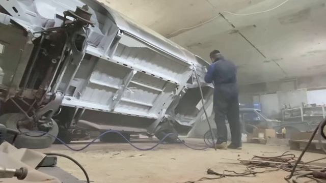 Volkswagen Transporter T3,vw T3,постройка автодома,начало покраски кузова