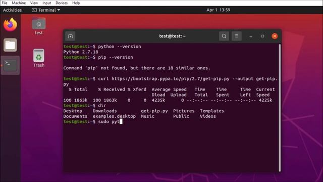 Install Pip with Python 2.7 on Ubuntu 20.04 using get-pip.py смотреть онлайн