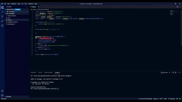 Discord.js Tutorial - How to set up MongoDb смотреть онлайн