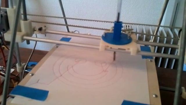 Reprap prusa with gen7 and teacup, drawing a smile смотреть онлайн