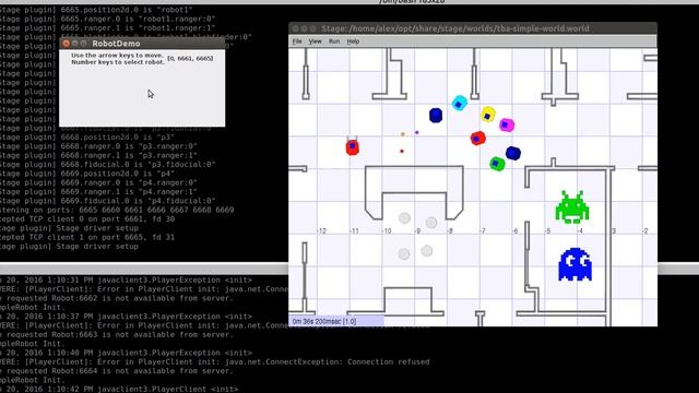 Java App Driving Robots in Stage смотреть онлайн