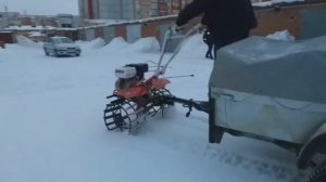 мотоблок брайт 17л с на грунтозацепах  зима