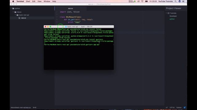 Python Falcon Part 1 - Build a Rest API in Python based on falcon смотреть онлайн