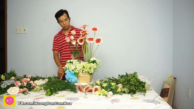 HOW TO Arrange Flowers DIY Rose ,Gerbera ,Snapdragon? Home Decoration 59 смотреть онлайн