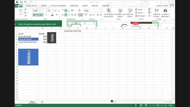 Gravacao da 1a Aula ao Vivo do Curso Online de Excel 2013 17 01 2014 смотреть онлайн