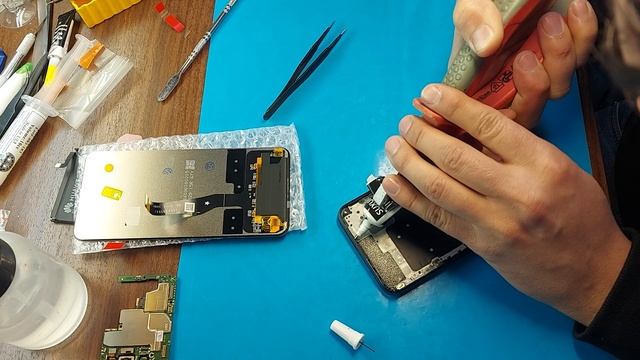 Как заменить дисплей на телефоне HONOR 9X (STK-LX1) смотреть онлайн