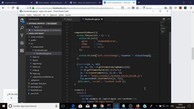 Login en Facebook desde React usando OAuth2 смотреть онлайн
