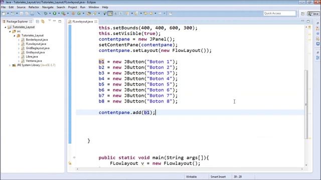 FlowLayout en JAVA(code) смотреть онлайн