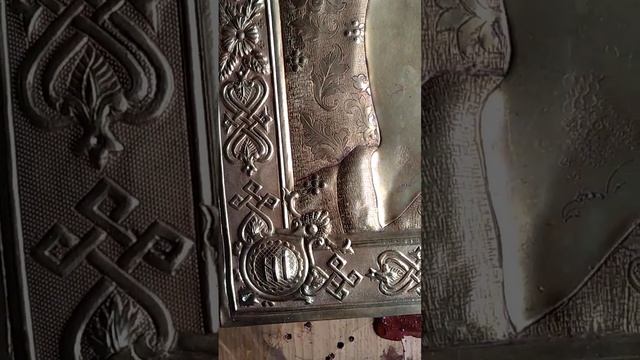 Делаю чеканный оклад для иконы из латуни смотреть онлайн