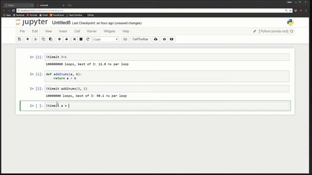 Learn Jupyter Notebooks (pt.2) %Timeit Magic Function смотреть онлайн