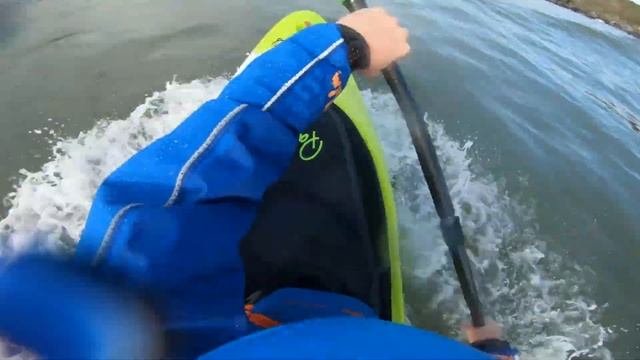 First Kayak Surf Session In The Pyranha Scorch At Donabate Beach.