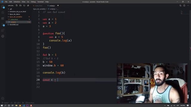 Tipos de variables - var vs let vs const смотреть онлайн