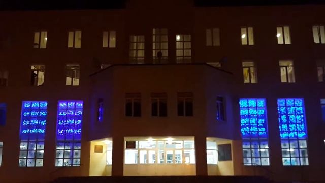 Светодиодное оформление лицея №27 в Ростове-на-Дону смотреть онлайн