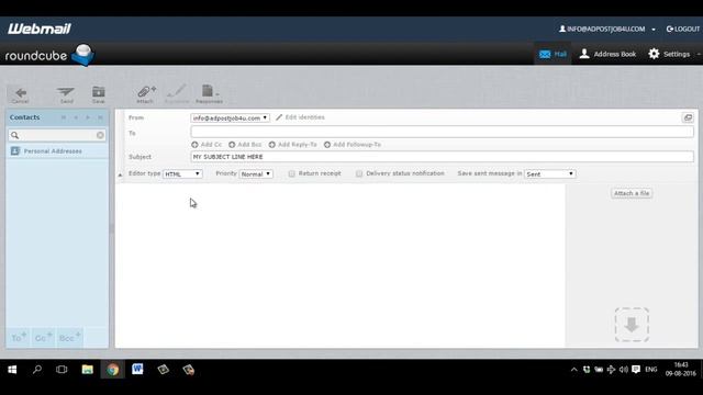 how to create a template email in roundcube (Webmail) смотреть онлайн