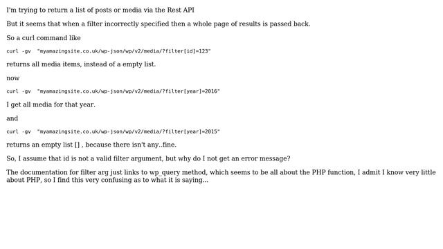 Wordpress: WP API ignores filter parameter смотреть онлайн