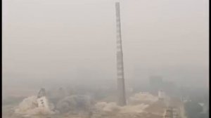 Подрыв трубы на электростанции в Китае (210 метров )