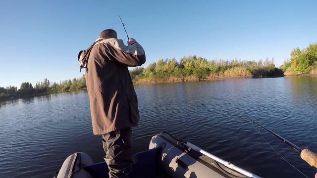 Рыбалка, ловля хищника, окуня, щуки в Ростовской области, GoPro Hero 4, на лодке, Timelapse. смотреть онлайн